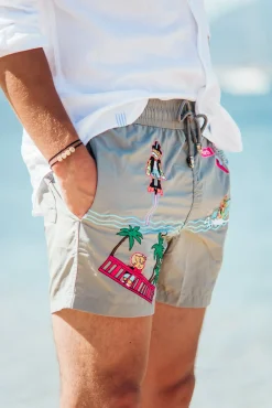 Places|Best Sellers<Les Canebiers All Over Saint-Barth - Grey
