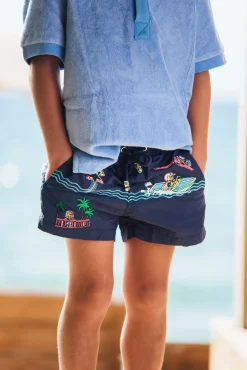 Garçons<Les Canebiers All Over Saint-Barth - Navy