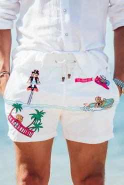 Places|Best Sellers<Les Canebiers All Over Saint-Barth - White