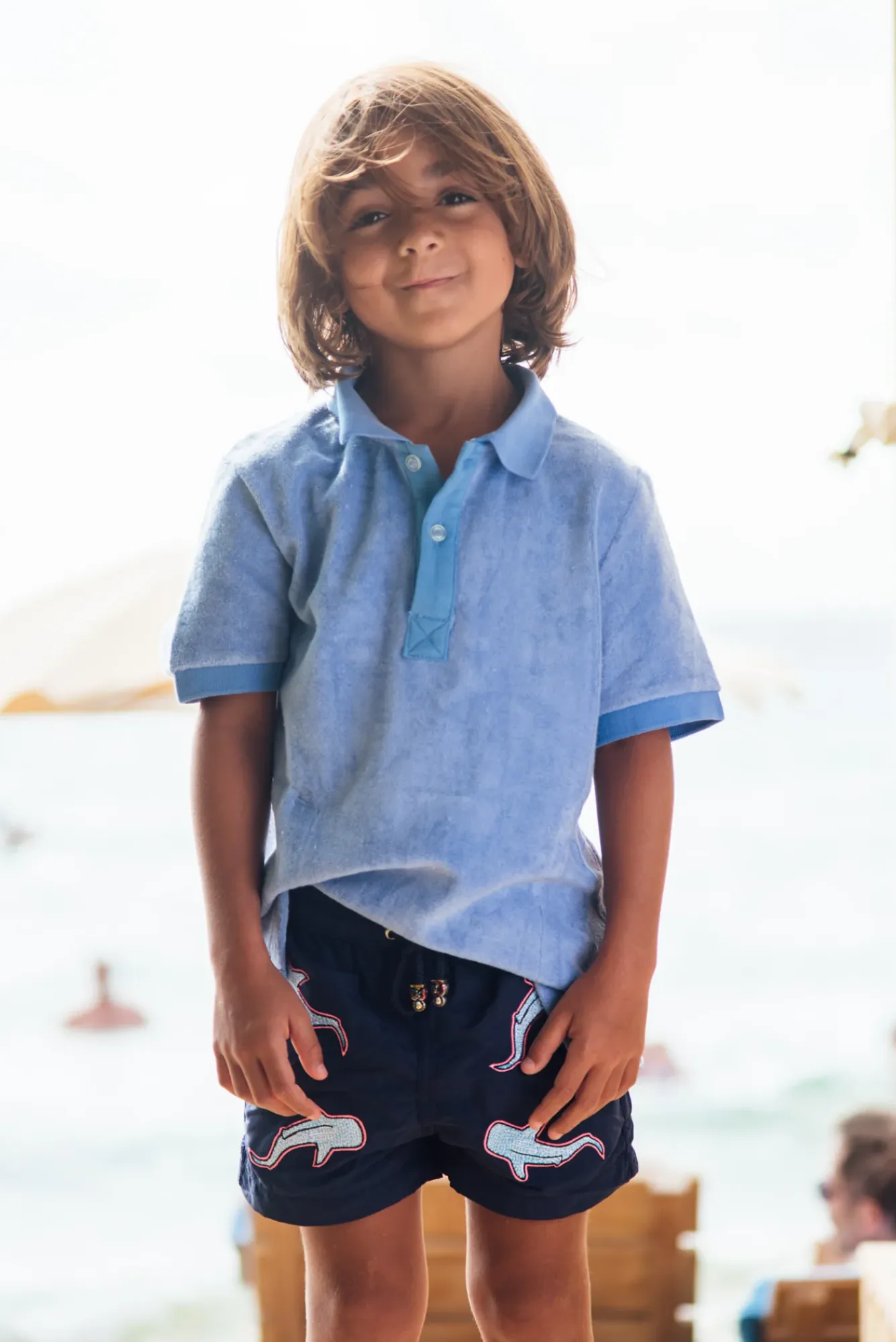Garçons<Les Canebiers All Over Shark Kids - Navy
