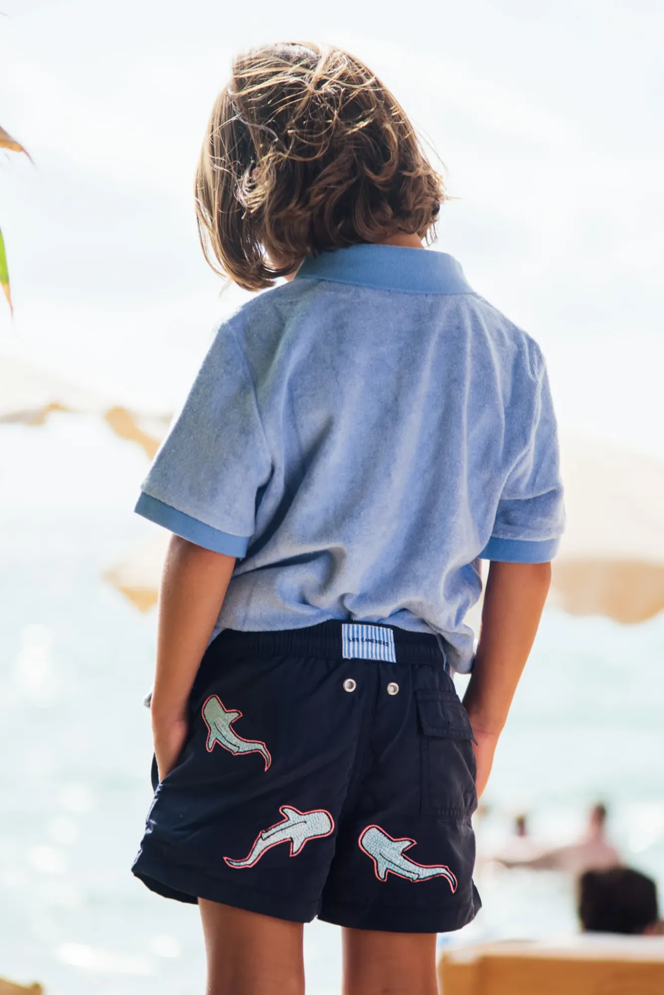 Garçons<Les Canebiers All Over Shark Kids - Navy
