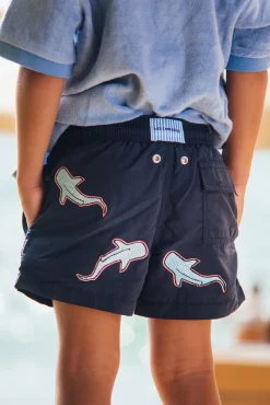 Garçons<Les Canebiers All Over Shark Kids - Navy