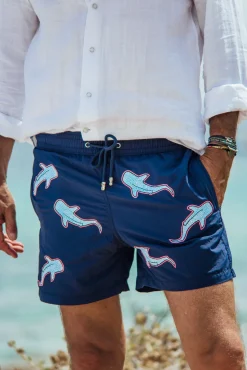Shark|Best Sellers<Les Canebiers All Over Shark - Navy