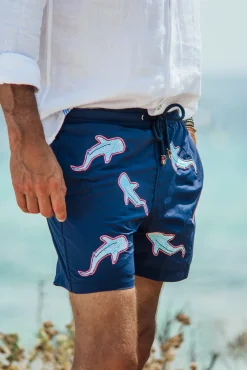 Shark|Best Sellers<Les Canebiers All Over Shark - Navy