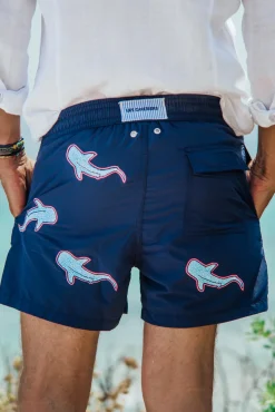 Shark|Best Sellers<Les Canebiers All Over Shark - Navy