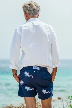 Shark|Best Sellers<Les Canebiers All Over Shark - Navy