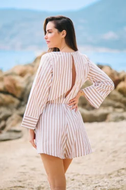 Combinaisons<Les Canebiers Boutinelles Jumpsuit - Brown Stripes