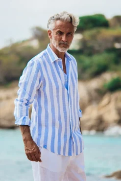 Chemises<Les Canebiers Divin Cotton - Blue Stripes