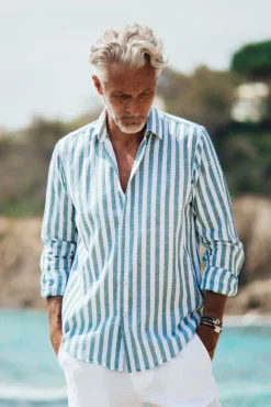 Chemises<Les Canebiers Divin Cotton - Green Stripes
