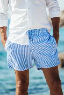 Stripes|Best Sellers<Les Canebiers Ermitage Court Fine Rayure - Blue