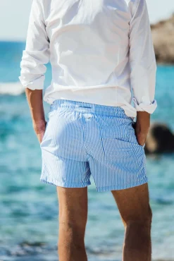 Stripes|Best Sellers<Les Canebiers Ermitage Court Fine Rayure - Blue
