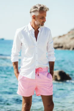 Stripes|Best Sellers<Les Canebiers Ermitage Court Fine Rayure - Pink
