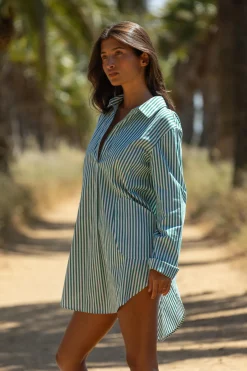 Robes<Les Canebiers Pascatt - Rayé Vert et Blanc