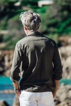 Polos<Les Canebiers Polo Marsouin (long sleeve) - Khaki