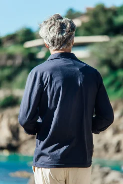 Polos<Les Canebiers Polo Marsouin (long sleeve) - Navy