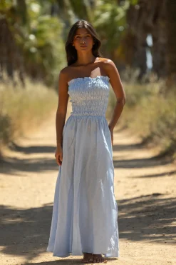 Robes<Les Canebiers Robe Allard - Bleu Ciel
