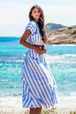 Ensemble|Jupes<Les Canebiers Sariette - Blue Stripe