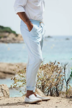 Pantalons<Les Canebiers Sauvier Pants - Sky Blue