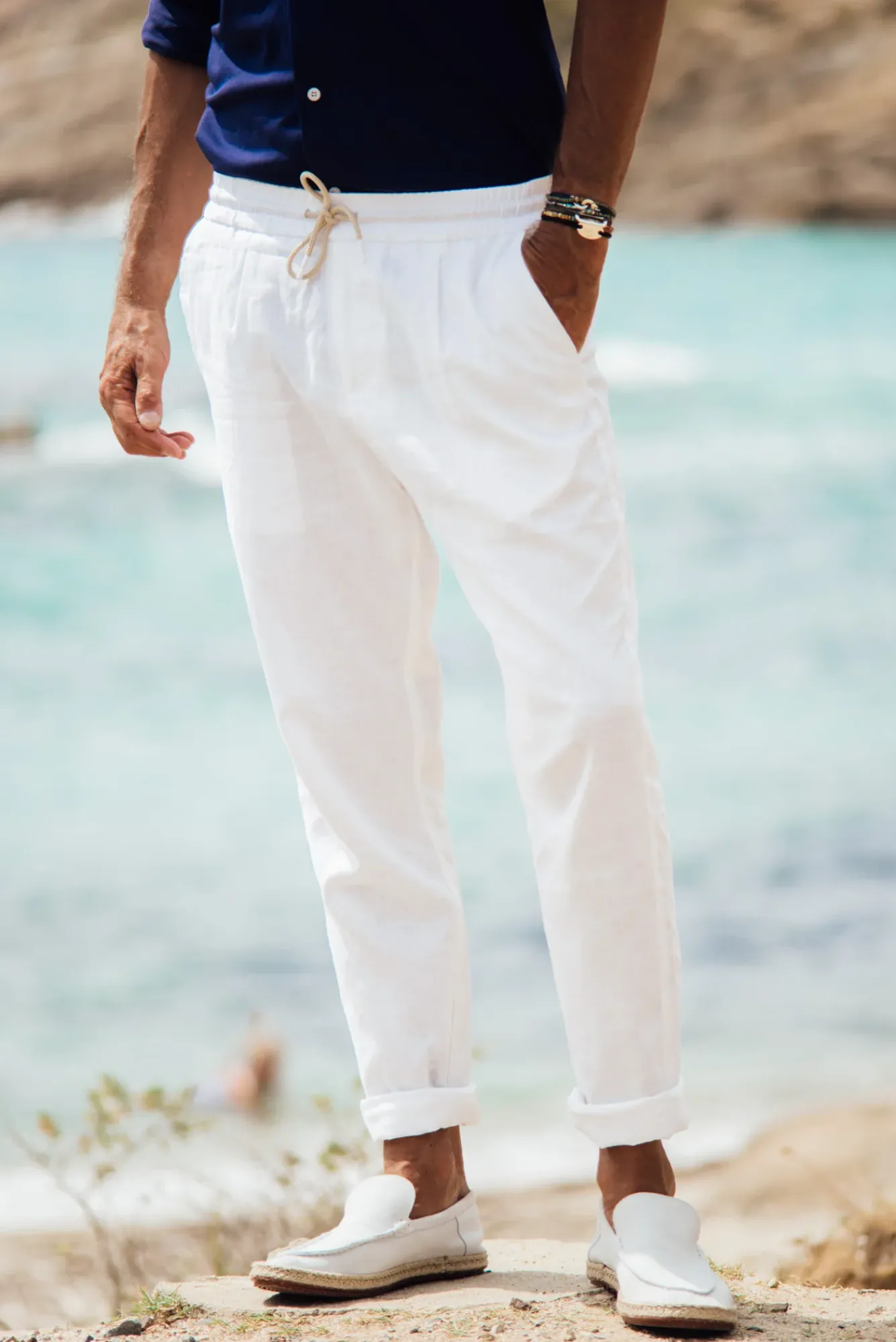 Pantalons<Les Canebiers Sauvier Pants - White