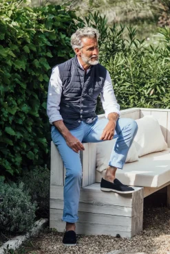 Pantalons<Les Canebiers Tartane pants - Sky Blue