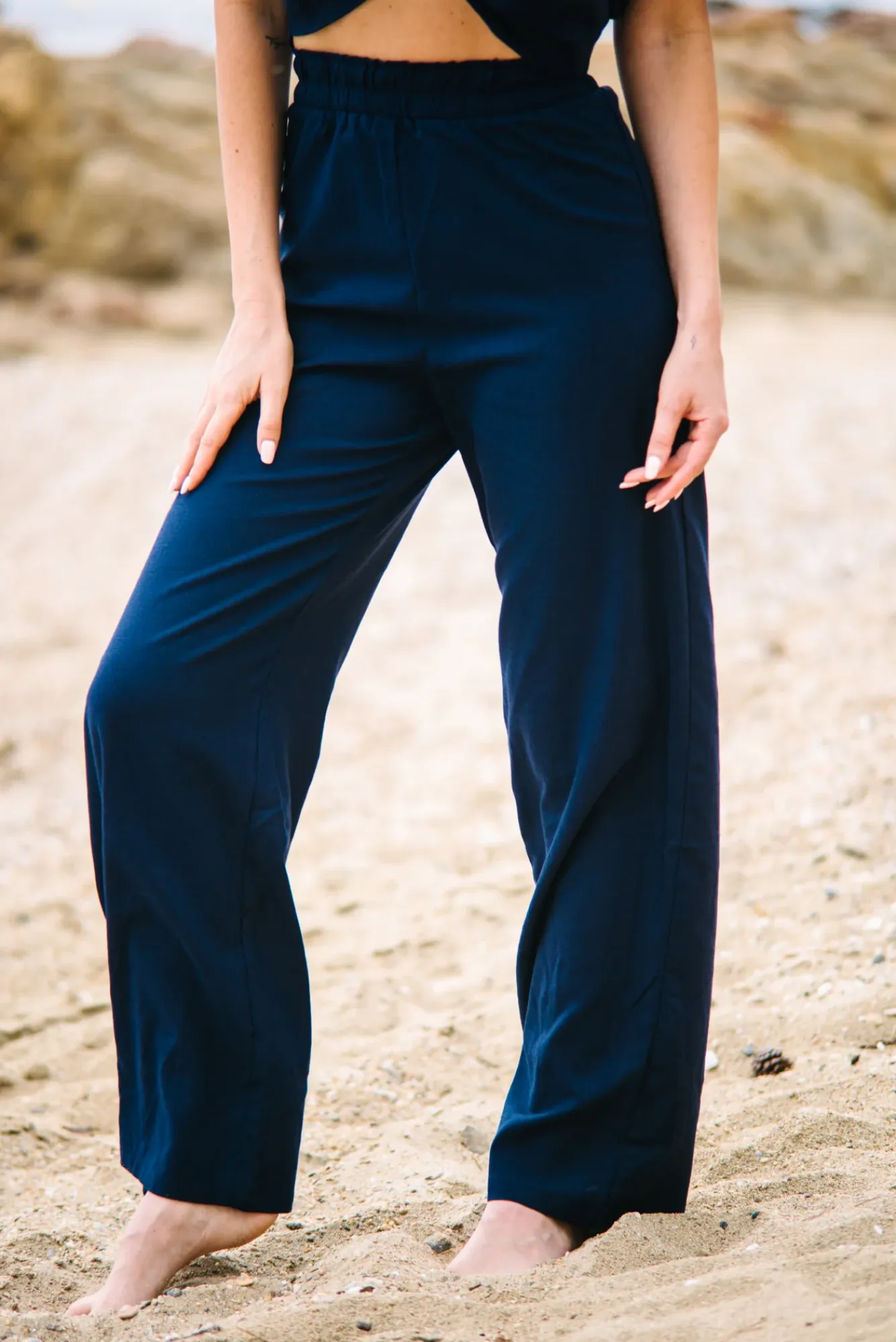 Pantalons<Les Canebiers Vernatelle Pants - Navy