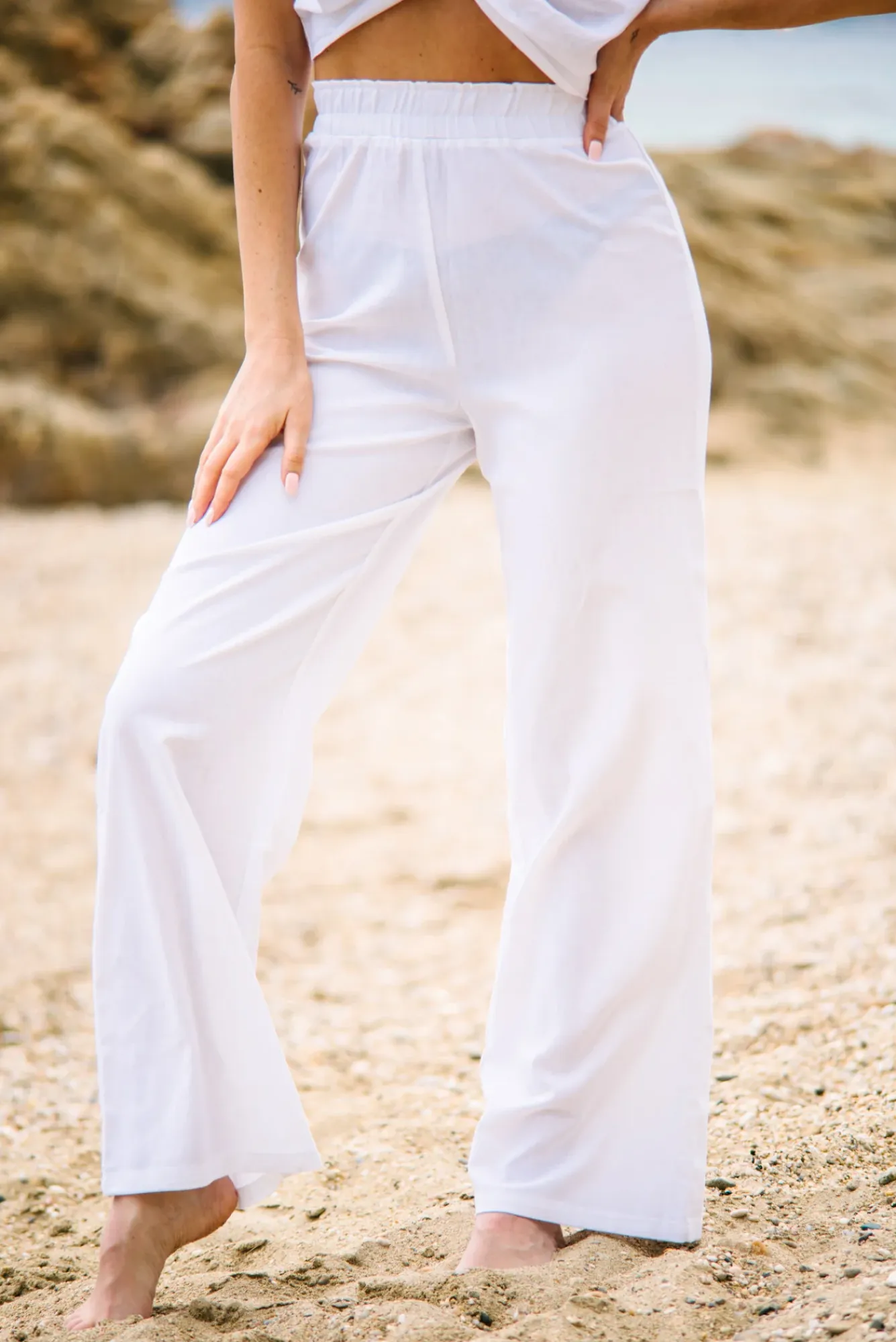 Pantalons<Les Canebiers Vernatelle Pants - White