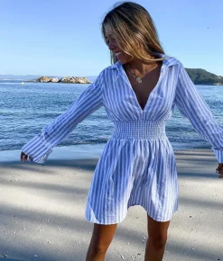 Robes<Les Canebiers Vignes - Navy Stripes