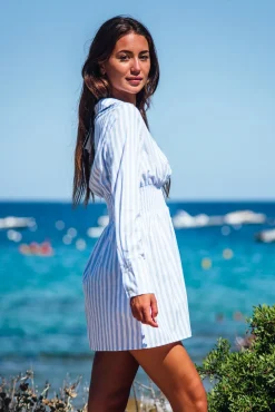 Robes<Les Canebiers Vignes - Sky Blue Stripes